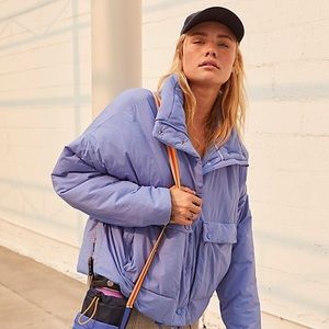 ISO Free People Phoebe Packable Puffer in Forget Me Not XS